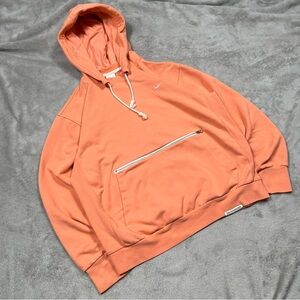 Nike Dri-Fit Standard Issue Hoodie Men M Peach Orange Pullover Anorak CV0864 693